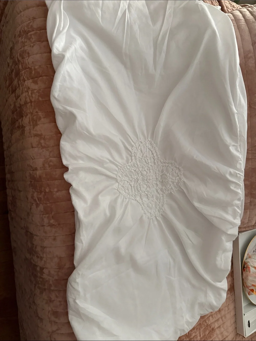Christian Siriano Georgia Rouched King Pillow Shams White Set of 2
